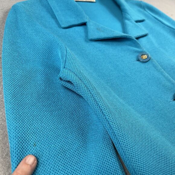 Worldly Things By Styltricot Knit Blazer Jacket Women’s 40 Light Blue Collared‎ - Picture 10 of 16